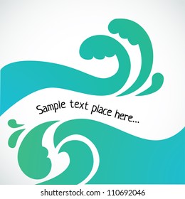 Cool retro marine background