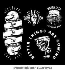 Cool-Retro-Motivationszeichen, Vektorgrafik