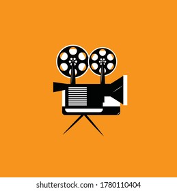 Cool retro movie projector vector