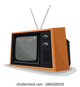 vector de diseño plano de televisión retro