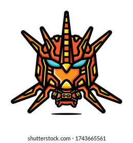 Diseño vectorial de caracteres de robot frío