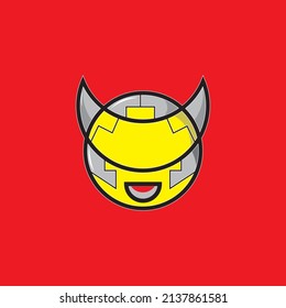 cool robot logo for games