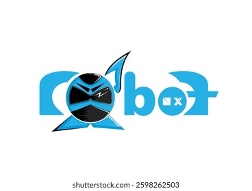Cool robot logo vector illustration. This image is very suitable for shop logos, identities and so on.
