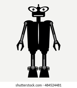 cool robot, vector robot icon