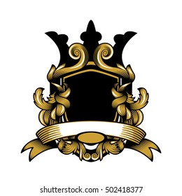 Cool Royal Flourish Shield Luxury Victorian Urban Filigree Style
