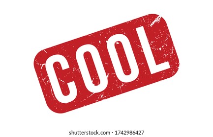 Cool Rubber Stamp. Red Cool Rubber Grunge Stamp Seal Vector Illustration - Vector