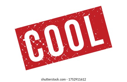 Cool Rubber Stamp. Red Cool Rubber Grunge Stamp Seal Vector Illustration - Vector