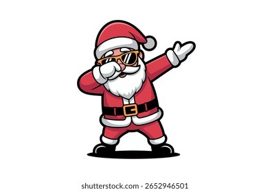 Papai Noel legal em uma pose de pancada.