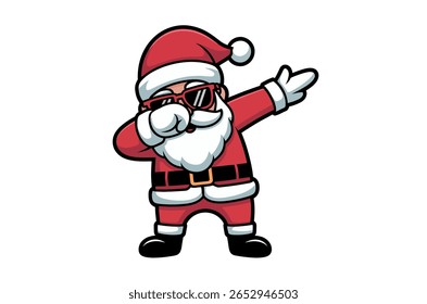 Papai Noel legal em uma pose de pancada.