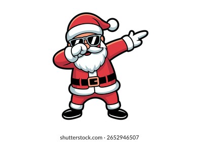 Papai Noel legal em uma pose de pancada.