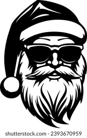 Cool Santa Claus with glasses