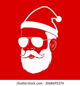Cool Santa Claus Symbol. Vektorgrafik