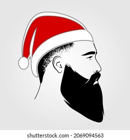 Icono genial de Santa Claus. Ilustración del vector