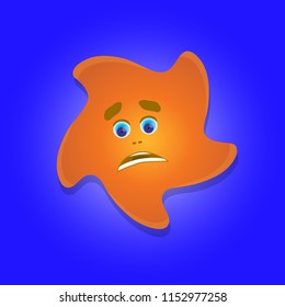 Cool scared star vector illustration