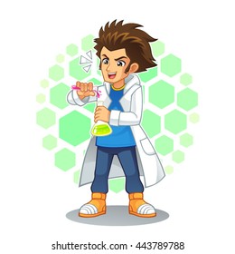 Cool Scientist Mascot Character.
High quality vector cartoon mascot character of cool scientist.