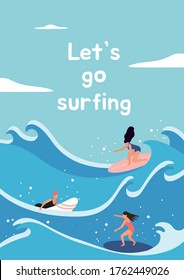 Cool sea surf illustration vector image file