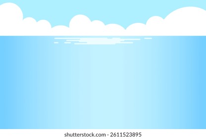 A cool sea view illustration