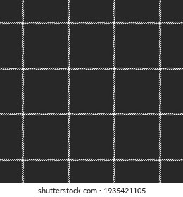 Cool seamless basic white line plaid pattern vector, seamless  basic white line tartan pattern