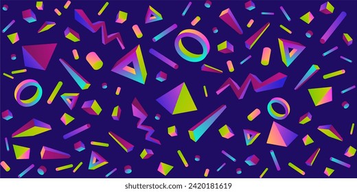 Cool Seamless Colorful Abstract Geometric Pattern Vector Illustration Background