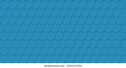 cool seamless pattern in blue and black with a horizontal curved pattern