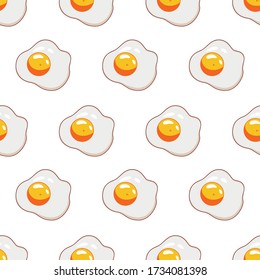 Cool Seamless pattern of fried egg, suitable for gift wrapping paper, etc