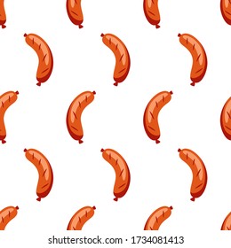 Cool Seamless pattern of sausage, suitable for gift wrapping paper, etc