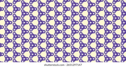 Cool nahtloses Muster mit drei violetten Kettenmotiven