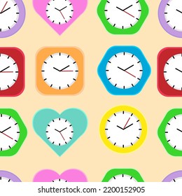 cool seamless wall clock background design