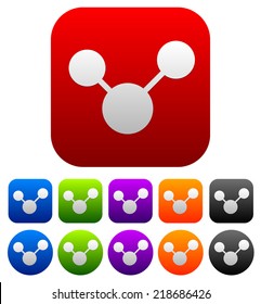 Cool share, connect buttons - social sharing button