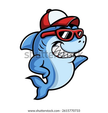 Cool Shark Sunglasses Mascot Logo