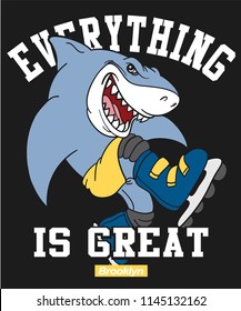 Cool shark vector design