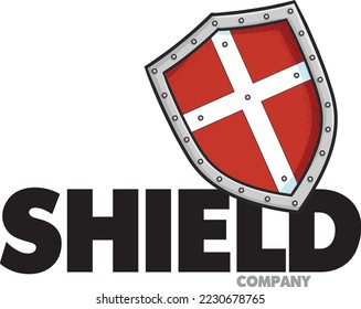 Cool Shield company logo template