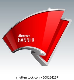 Cool Shiny gloss red bubble speech vector banner. eps 10