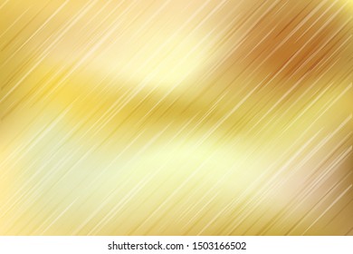 Cool shiny metallic golden gradient background. Realistic shiny gold texture vector backdrop design. Metal gradient template for gold border, frame, ribbon design.