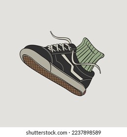 Makkelijk te lezen Merg Tienerjaren Vans Shoes Vector Art, Icons, and Graphics for Free Download