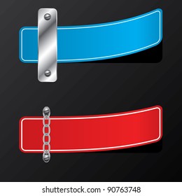 Cool shopping sticker design in red and blue color