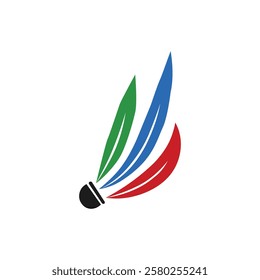 Cool and simple badminton logo illustration 