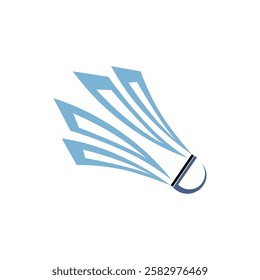 Cool and simple badminton logo vector illustration