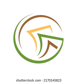 libros sencillos geniales Icono de logotipo para el servicio de teneduría de libros; señalización del guardabosques en forma de círculo
