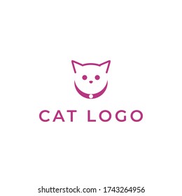 cool and simple cat logo vector, pets logo
