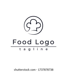 Coole und einfache Koch-Hut-Logo, Restaurant Logo-Vorlage Vektor