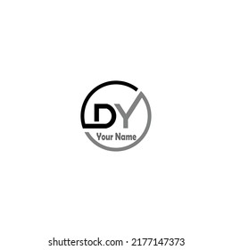 las ilustraciones de los logotipos de las marcas D y Y, sencillas y geniales, adecuadas para los logotipos de las marcas y otros