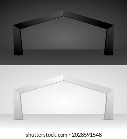 diseño simple fresco archway 3d ilustración vector