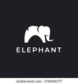 plantilla de logotipo para elefantes fresca y sencilla
