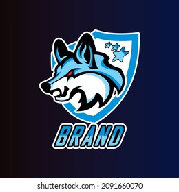 logotipo fresco y simple de esport fox