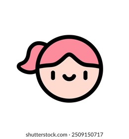Vector de carácter femenino simple fresco