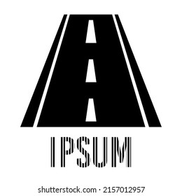 cool simple highway design icon logo