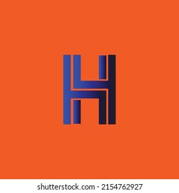Ilustración del logotipo del vector H de letra simple y fresca adecuada para logotipos de marca