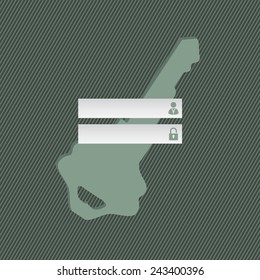 Cool simple login screen design with huge key icon