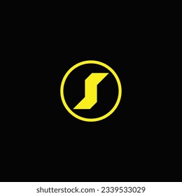 a cool and simple logo with a combined concept of lightning and the letter S, perfect for your brand